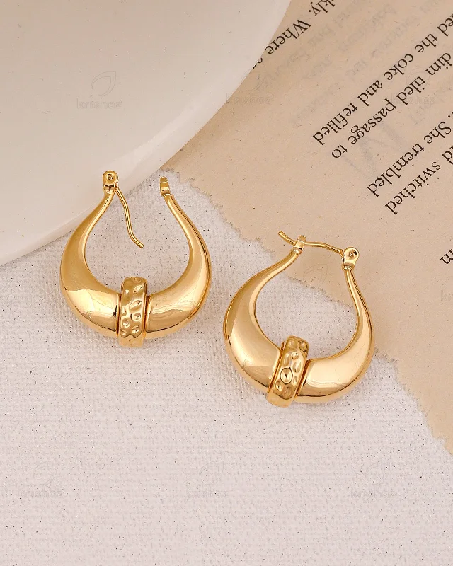 Best hoop earrings with rose gold for a romantic and warm aesthetic-Baguette Fashionable Hoops