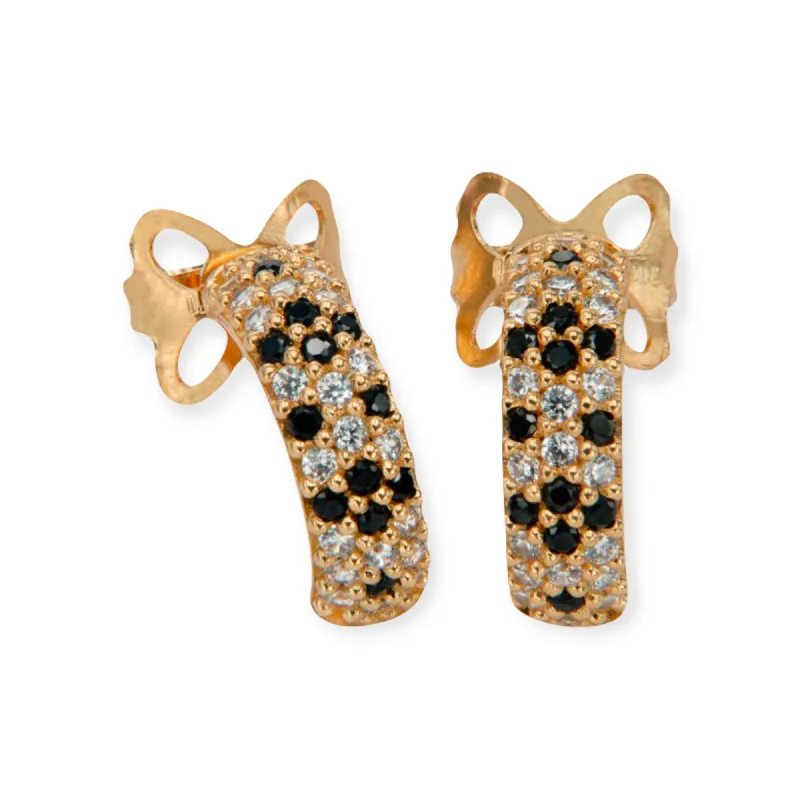 Best hoop earrings with tribal designs for a cultural and exotic aesthetic-Adriana 18K Gold Plated Sterling Silver Hoops, Night