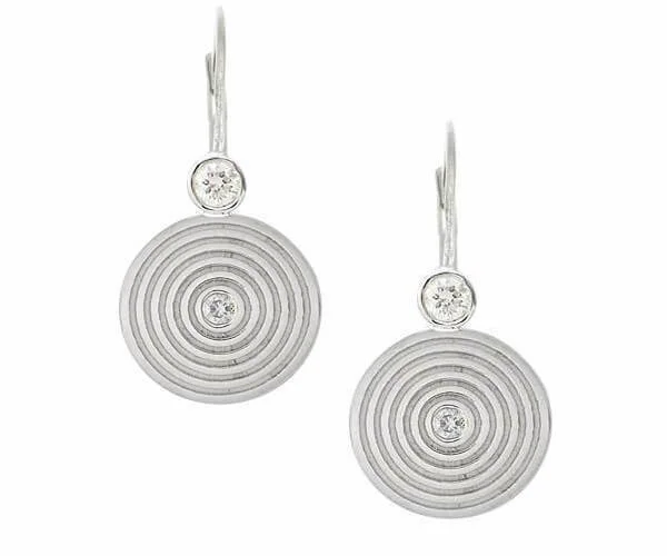 Best hoop earrings with smooth ceramic finishes for a polished, clean style-Circle of Life Earrings | 18KW