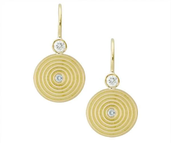 Hoop earrings with a chunky design for a bold and trendy statement-Circle Of Life Earrings | 18KY