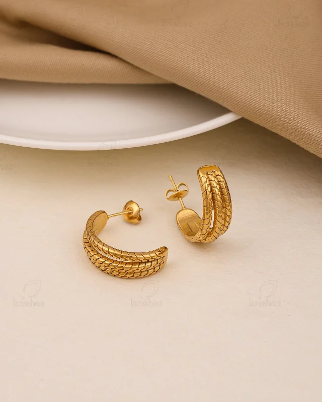 Best hoop earrings with enamel details for a colorful and modern look-Facet Fashionable Hoops