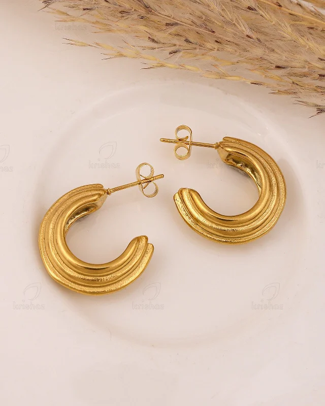 Large hoop earrings for a bold and statement-making fashion accessory-Frosty Fashionable Hoops