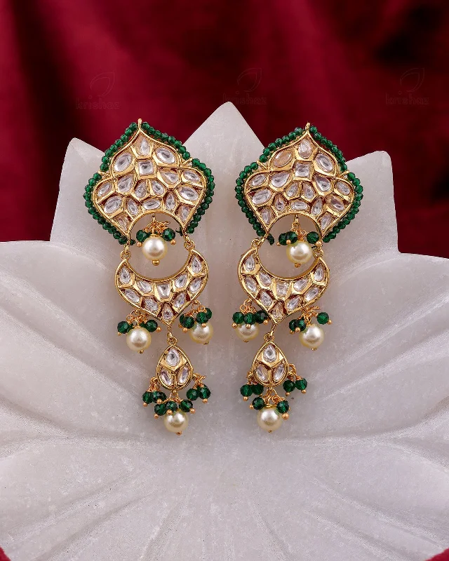 Best hoop earrings with floral designs for a feminine and delicate look-Gayatri 22k Gold Plated Danglers