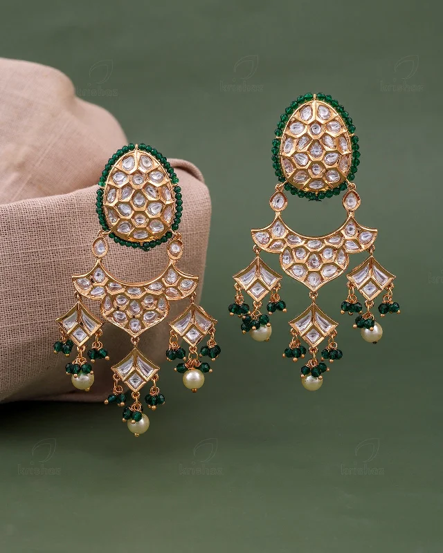 Best hoop earrings with gemstone accents for a colorful and elegant appearance-Hema 22k Gold Plated Danglers