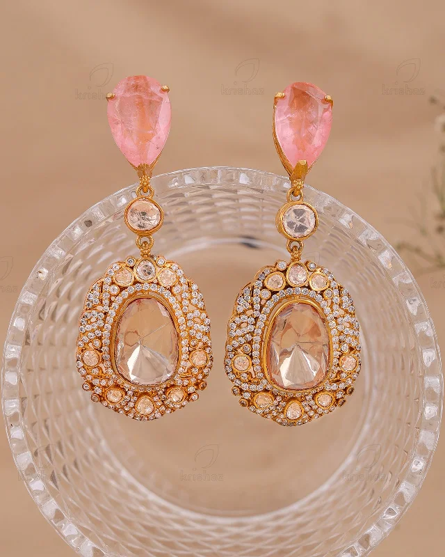 Best hoop earrings with detachable studs for a versatile and adjustable accessory-Indu 22k Gold Plated Danglers