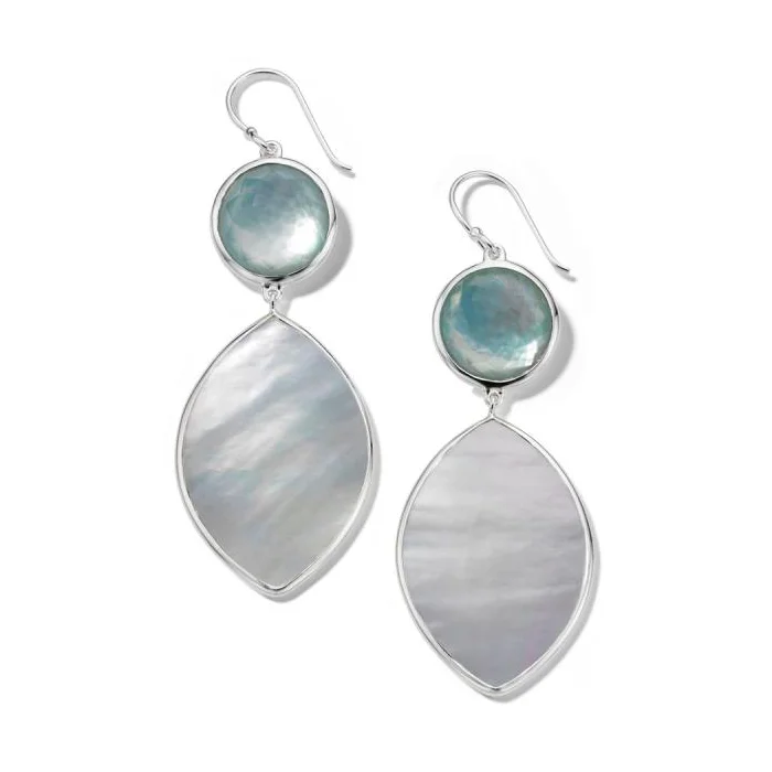 Hoop earrings with twisted leather for a chic and modern boho look-IPPOLITA Wonderland Stone and Marquise Shell Drop Earring