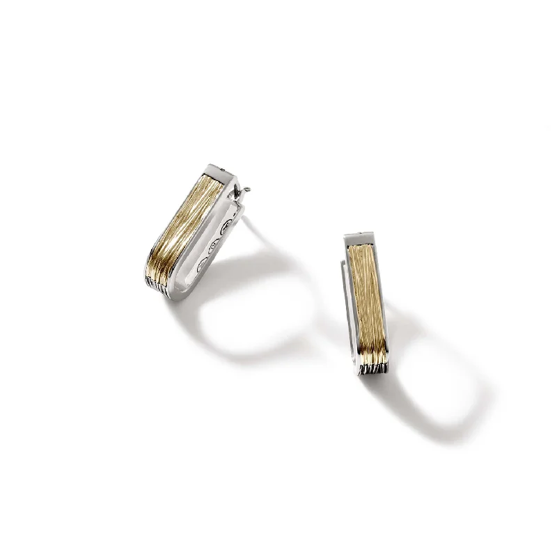 Best hoop earrings with gold-plated finishes for an affordable luxury vibe-John Hardy Bamboo 18K Yellow Gold & Sterling Silver Earrings