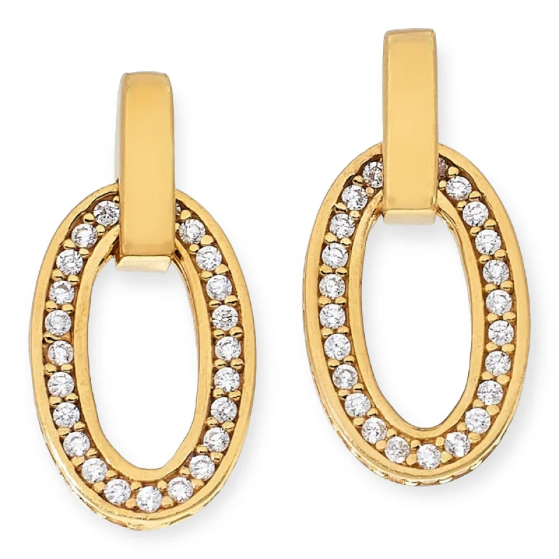 Stylish hoop earrings with diamond accents for an elegant and sparkling effect-Katharine McPhee 2.40ctw Oval Earrings - Sterling Silver