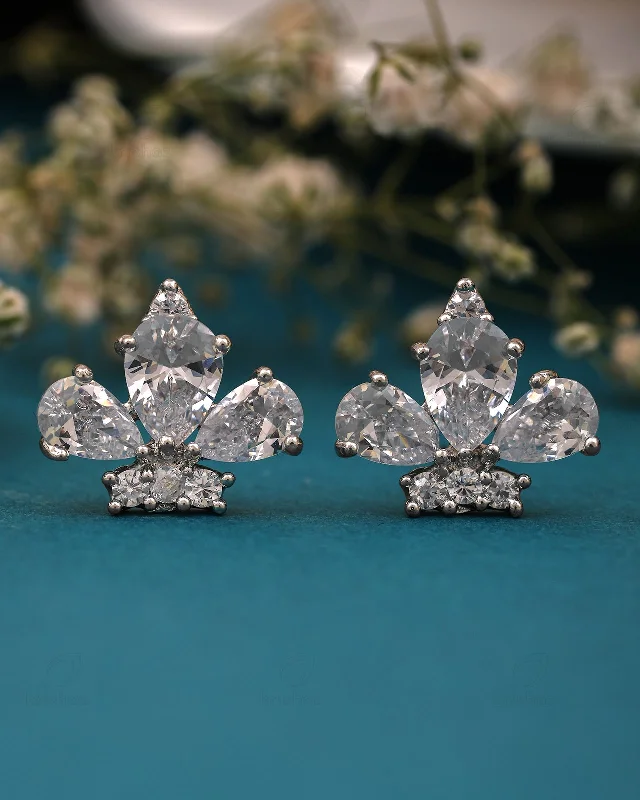 Classic hoop earrings with a thin profile for a sleek and subtle style-King Mini Cz Studs