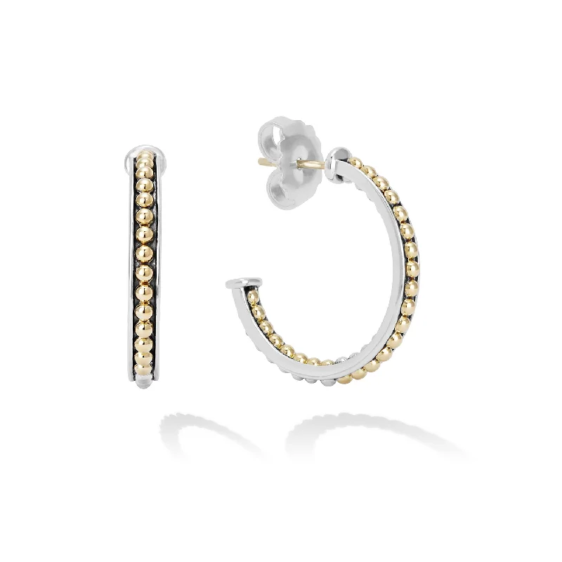 Hoop earrings with pearl accents for a chic and classic style-LAGOS KSL Small Tone Hoop Earrings