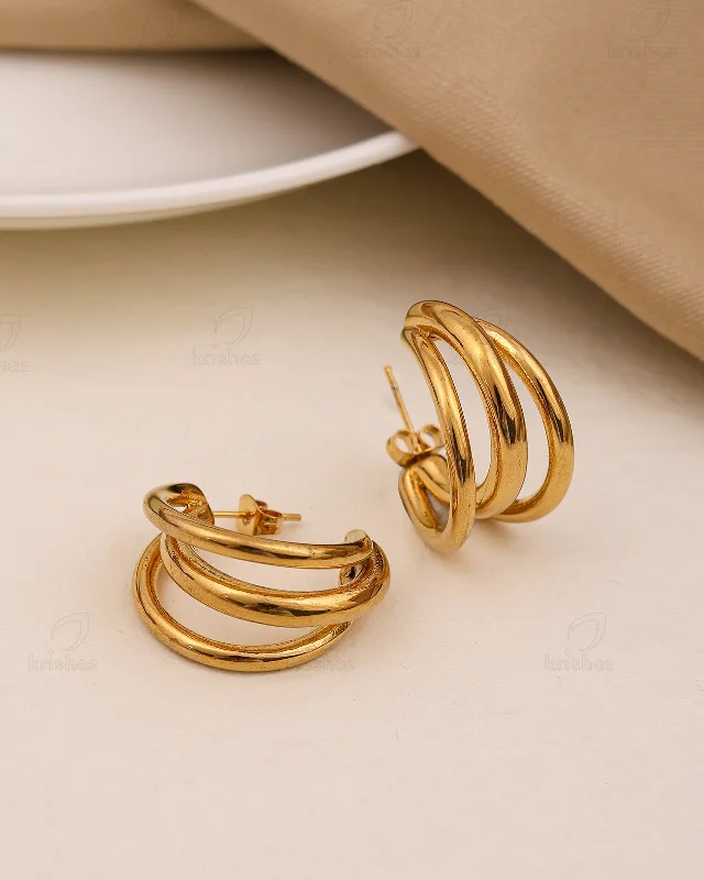 Best hoop earrings with Swarovski crystals for added sparkle and luxury-Monarc Fashionable Hoops