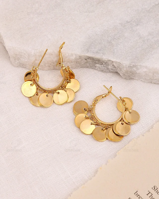 Hoop earrings with abstract shapes for an artistic and creative touch-Nirvana Fashionable Hoops