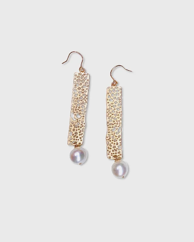 Hoop earrings with removable pendants for a versatile and customizable accessory-Pearl Bar Earrings