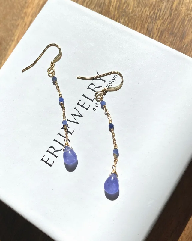 Best hoop earrings with snake chain details for a sleek and modern touch-Tanzanite Bohemian Earrings