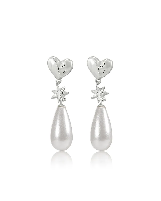 Best hoop earrings with sparkling cubic zirconia for a brilliant, budget-friendly effect-The Pearl Star Studs