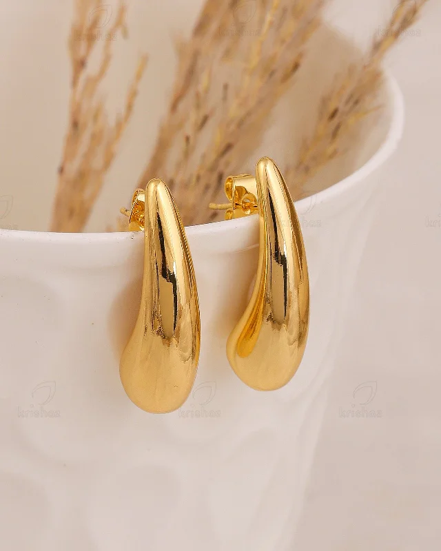 Best hoop earrings with smooth ceramic finishes for a polished, clean style-Upbeat Drop Fashionable Stud