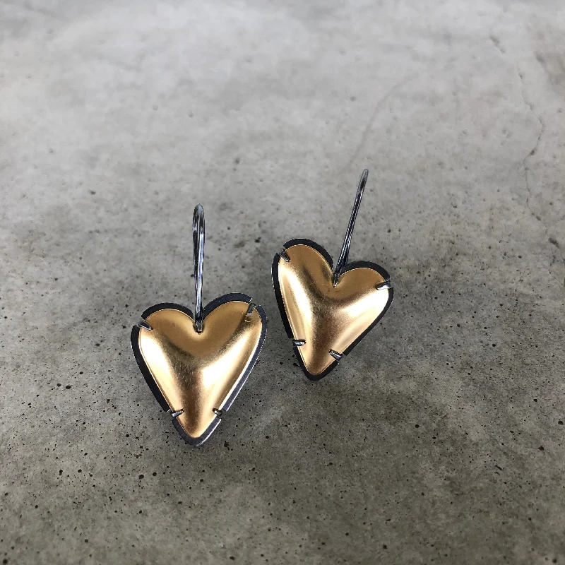 Hoop earrings with infinity loop designs for a continuous and eternal shape-gold fill new heart earring