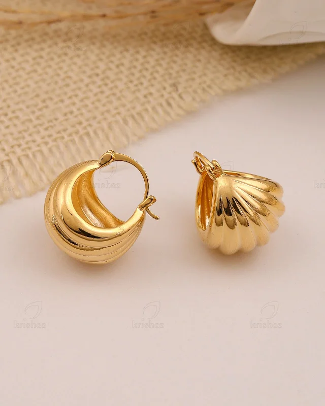 Best hoop earrings with smooth ceramic finishes for a polished, clean style-Whispering Wings Fashionable Hoops