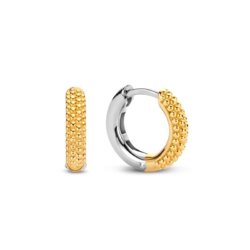 Best hoop earrings with asymmetrical designs for a fashion-forward, avant-garde look-Women's Huggies Earrings In Gold/silver