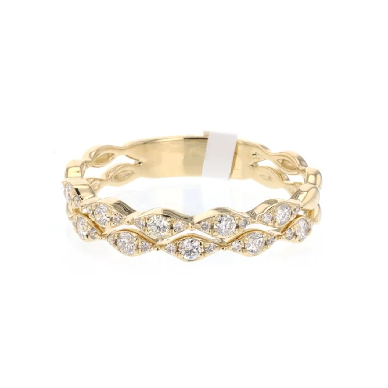 Women’s delicate rings with tiny sapphire accents -0.36 ctw Diamond Band