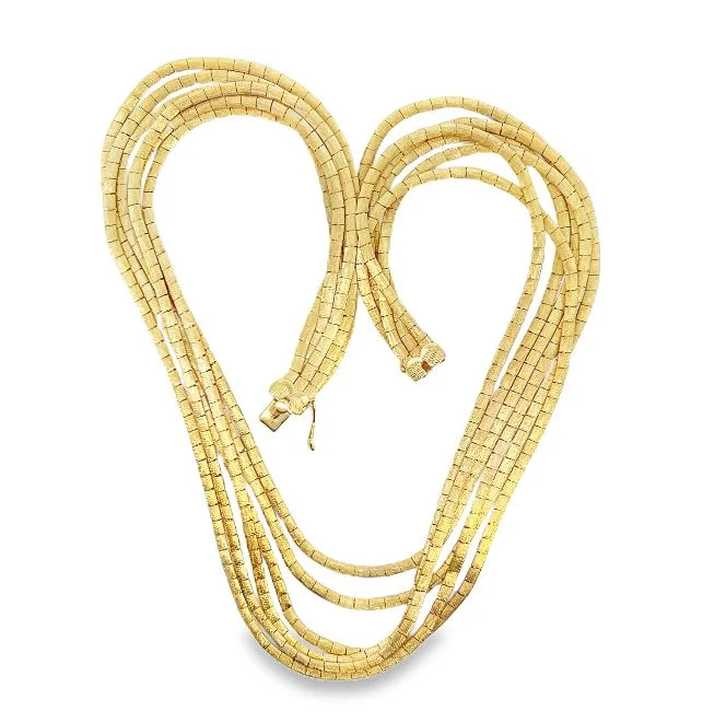 Best necklaces and pendants for everyday wear with minimalist designs-18Y 17" 9-Strand Textured Satin Finish Necklace