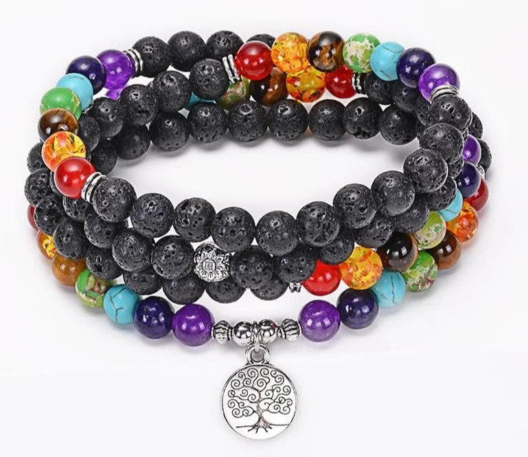 Beautiful necklaces and pendants with diamond-encrusted designs for maximum sparkle-7 Treasure Lava Stone Mala