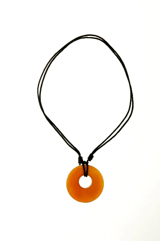 Best necklaces and pendants with intricate filigree for vintage-inspired elegance-Carnelian Circle Necklace