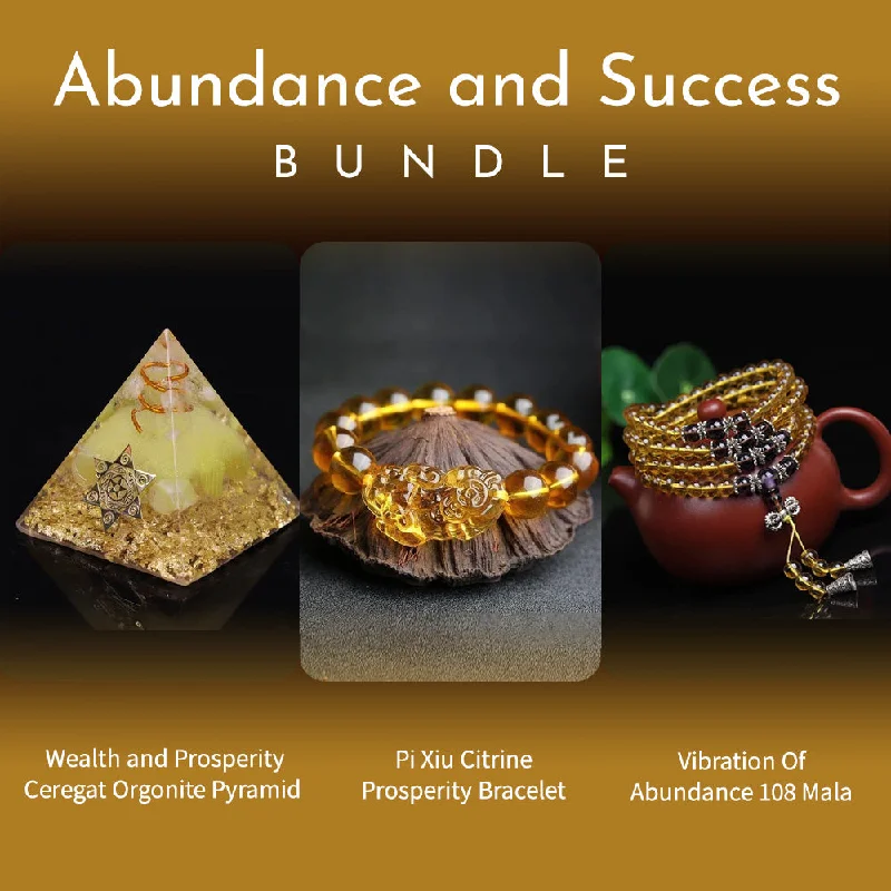 Necklaces and pendants with custom engravings for a personal, meaningful gift-Abundance and Success Bundle