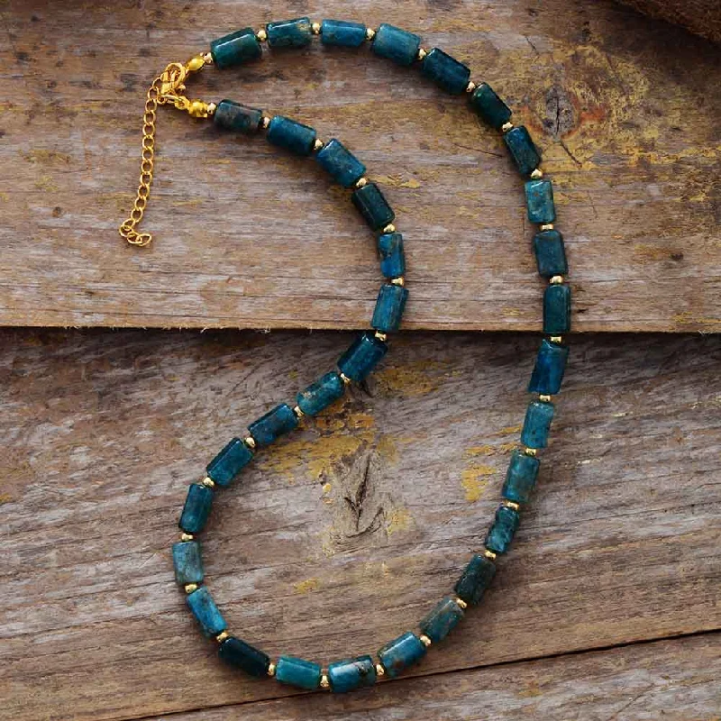 Best necklaces and pendants with opal gemstones for an iridescent glow-Apatite Choker Necklace