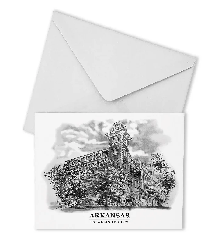 Necklaces and pendants with lock and key designs for a symbolic gesture-Arkansas Campus Boxed Note Cards