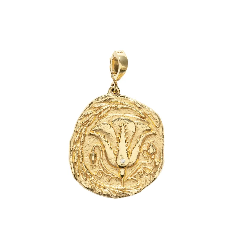 Best necklaces and pendants with zodiac signs for a celestial, astrology-inspired vibe-Large Of The Earth Charm