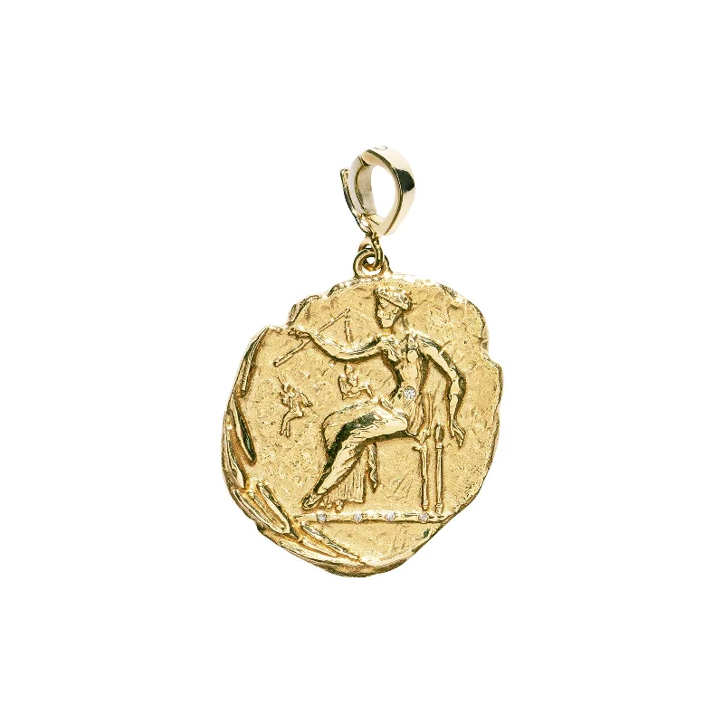 Best necklaces and pendants with crystal accents for a sparkling and elegant style-Limited Edition Large Aphrodite Coin Charm