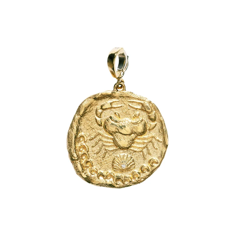 Personalized necklaces and pendants with initials for a customized and meaningful gift-Limited Edition Large Karkinos Coin Charm