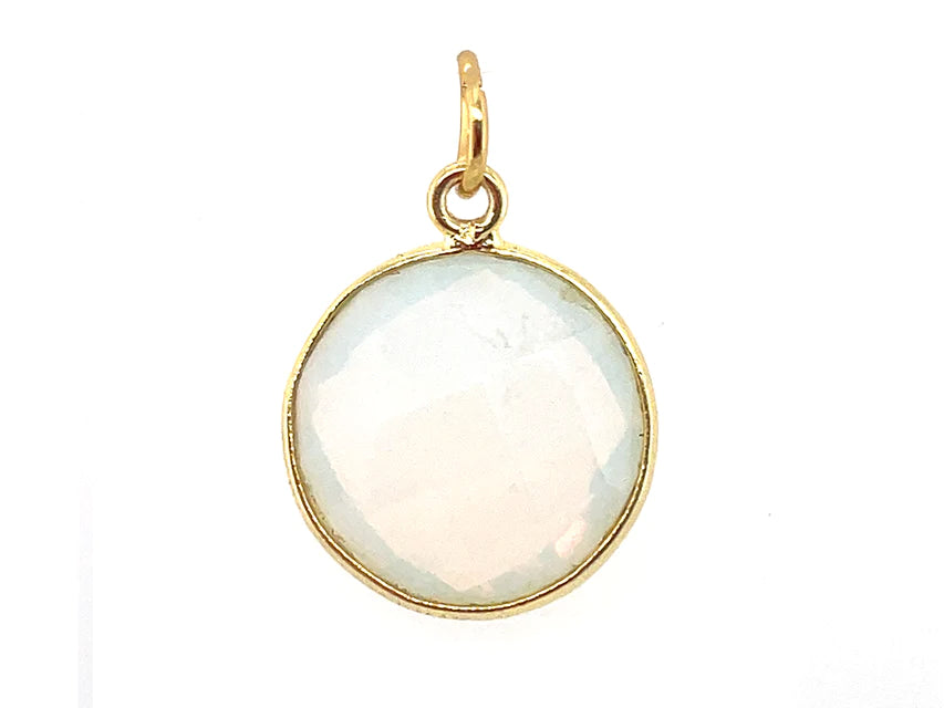 Elegant necklaces and pendants with gold chains for a chic, timeless appearance-Birthstone Pendant Opalite/October