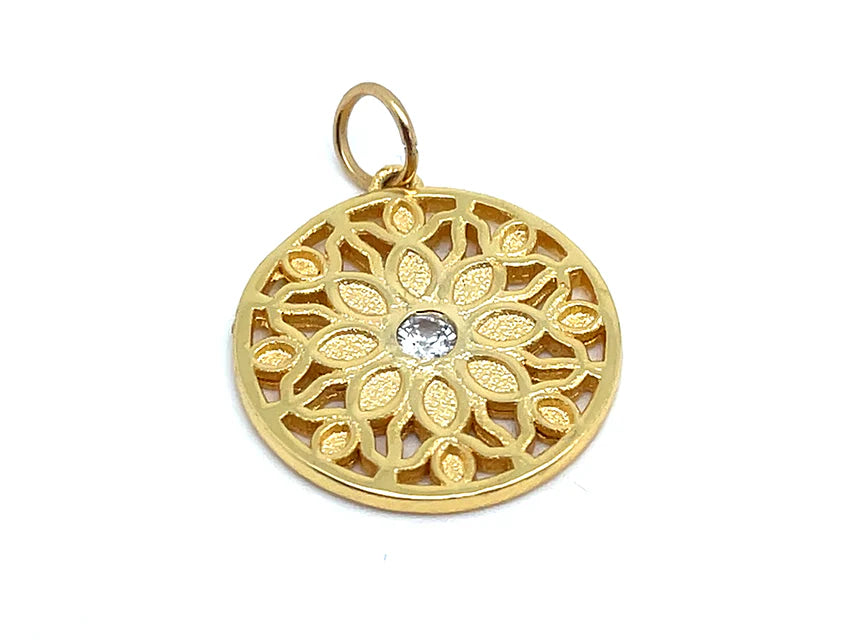 Necklaces and pendants with diamond pendants for a luxurious sparkling effect-Bright Blossom Charm