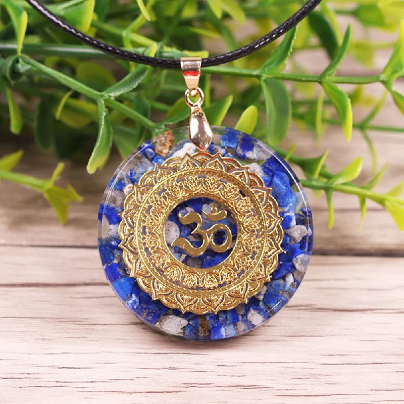 Necklaces and pendants with angel wing motifs for a spiritual, meaningful design-Calm Blue Ocean Orgonite Necklace