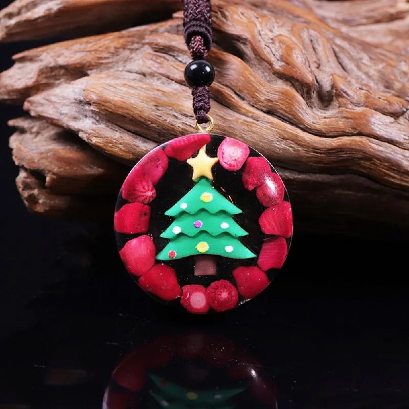 Unique necklaces and pendants with tree of life motifs for nature-inspired elegance-Christmas Blessings Orgone Necklace