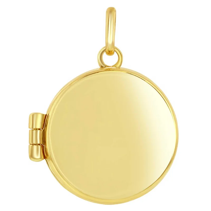 Beautiful necklaces and pendants with tree branch motifs for a nature-inspired design-Classic Gold+ Women's Locket - 14K Yellow Gold Polished Circle | 14J-209