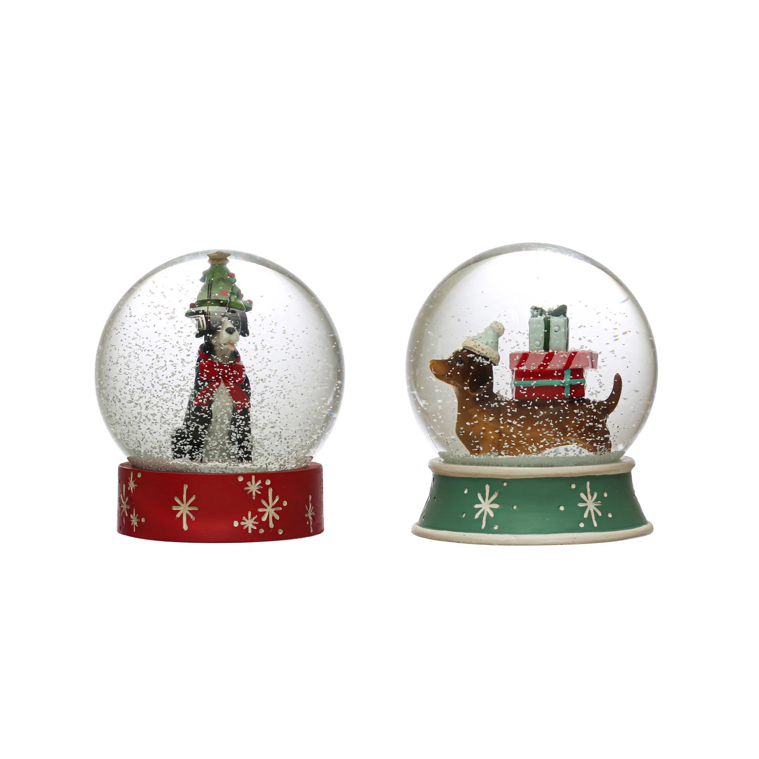 Trendy necklaces and pendants with statement pieces for a bold fashion statement-Creative Co-Op - Round Glass Snow Globe w/ Dog