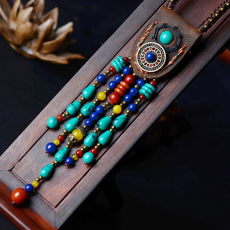 Best necklaces and pendants with vintage coin pendants for a unique accessory-Earth Tribe Gemstone Necklace