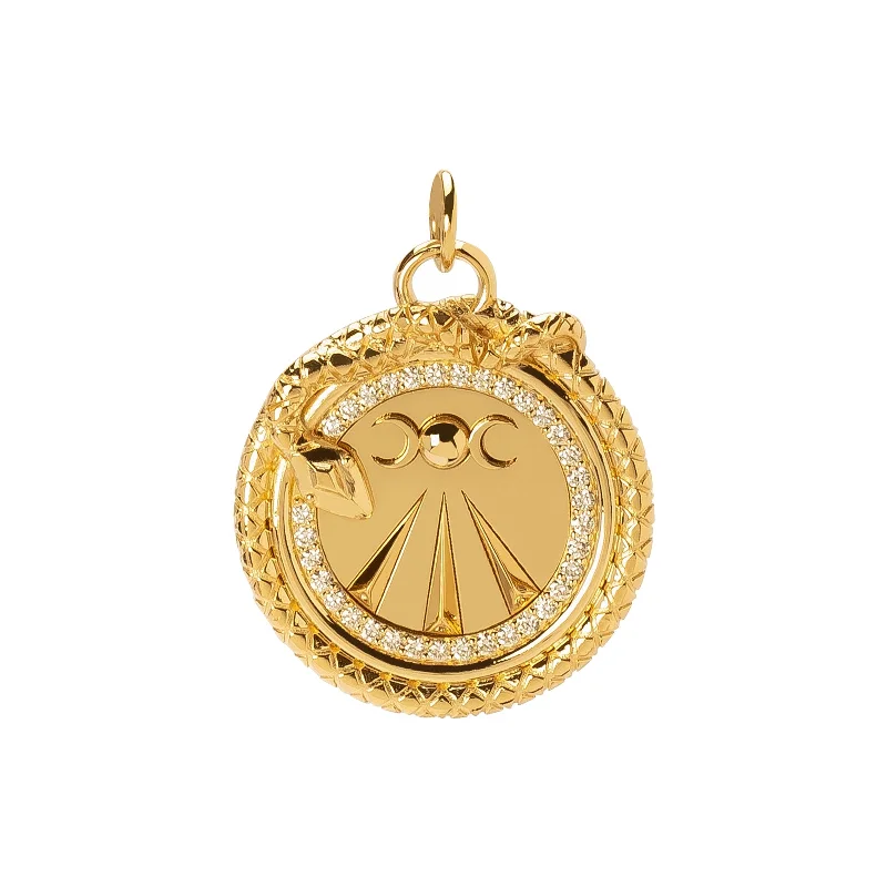 Elegant necklaces and pendants with gold chains for a chic, timeless appearance-Large Mind Body Soul Medallion