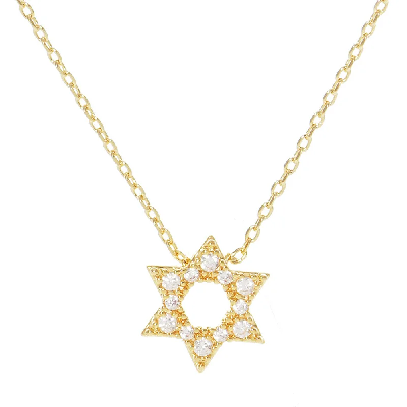 Stunning necklaces and pendants with ruby gemstones for a luxurious red hue-Gold Dipped Star of David Necklace