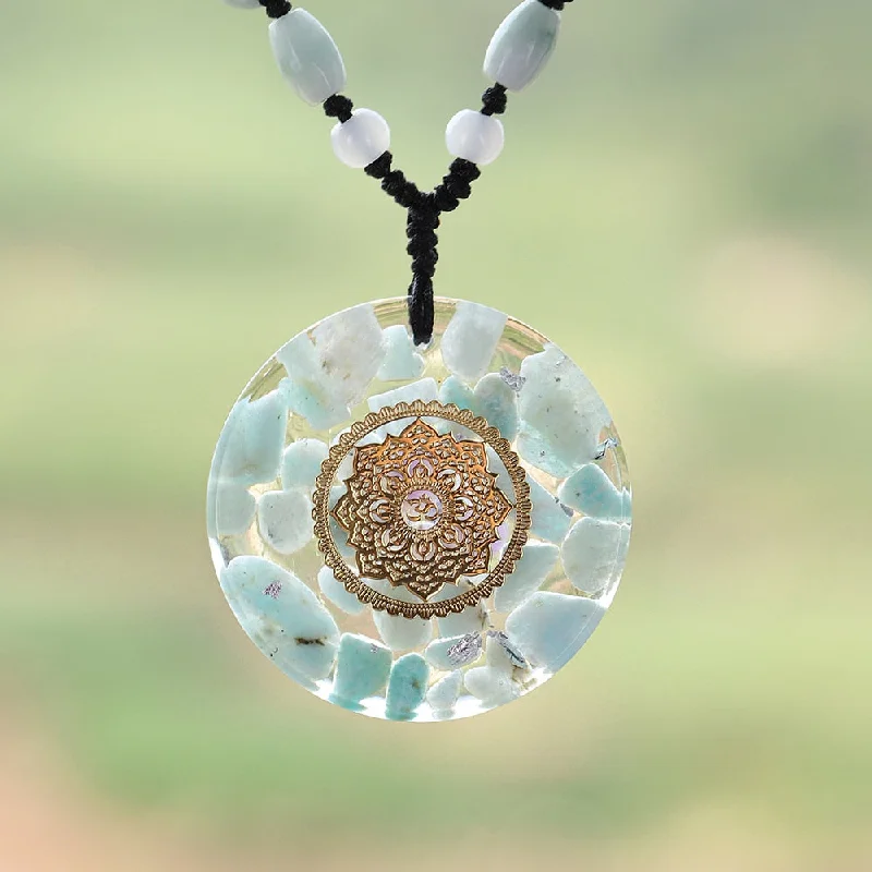 Beautiful necklaces and pendants with moon and star charms for a dreamy effect-Healing Mandala Orgone Necklace