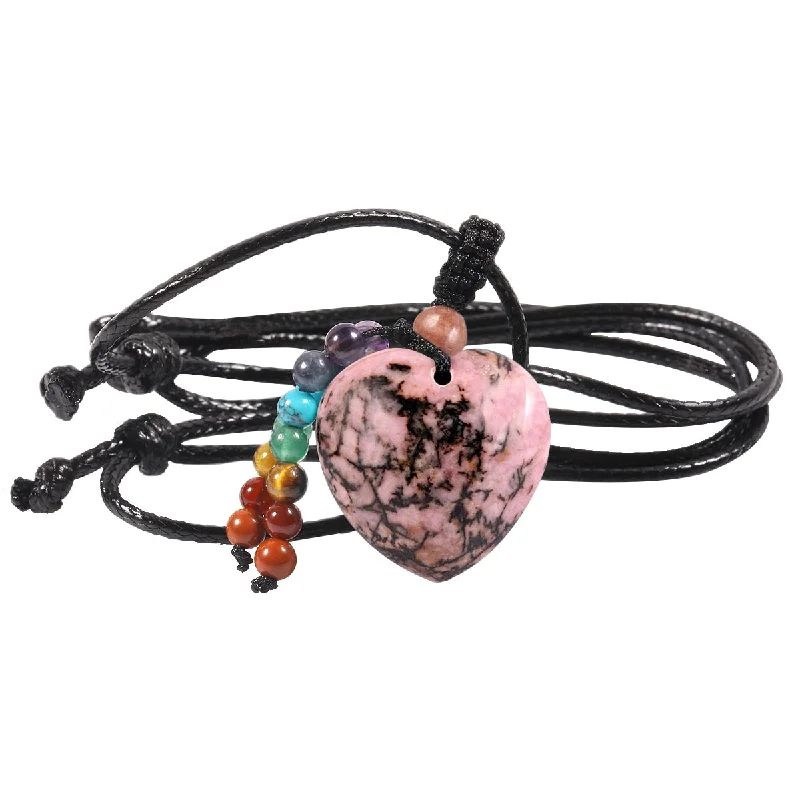 Necklaces and pendants with ocean-inspired designs for a refreshing, beachy feel-Higher Love 7 Chakra Rhodonite Necklace