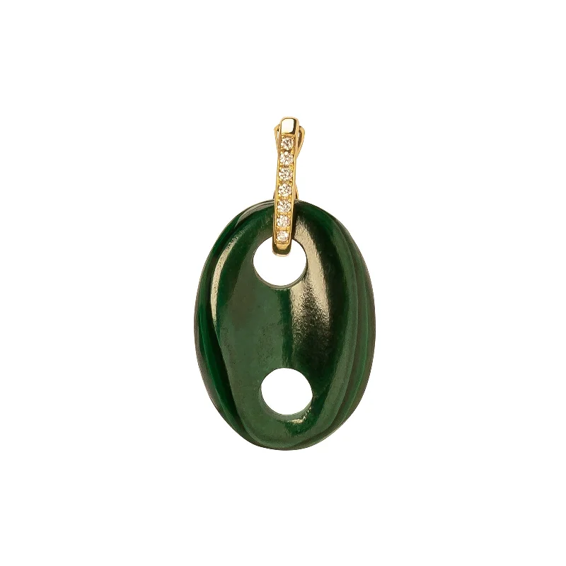 Best necklaces and pendants with black diamonds for an edgy, bold statement-Mariner Link Pendant - Malachite