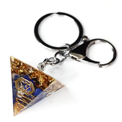 Necklaces and pendants with ocean-inspired designs for a refreshing, beachy feel-Lapis Lazuli Wisdom Pyramid Key Holder