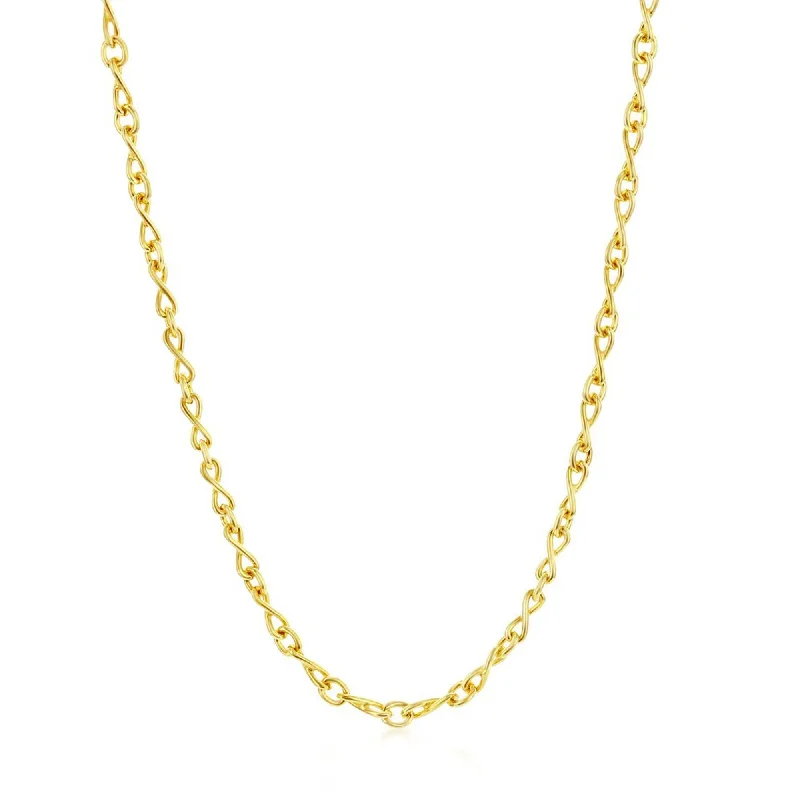 Best necklaces and pendants with art deco elements for a vintage, glamorous design-Links Of Italy Women's Chain - Gold Sterling Silver Infinity, 18 Inch | Q-5748-18