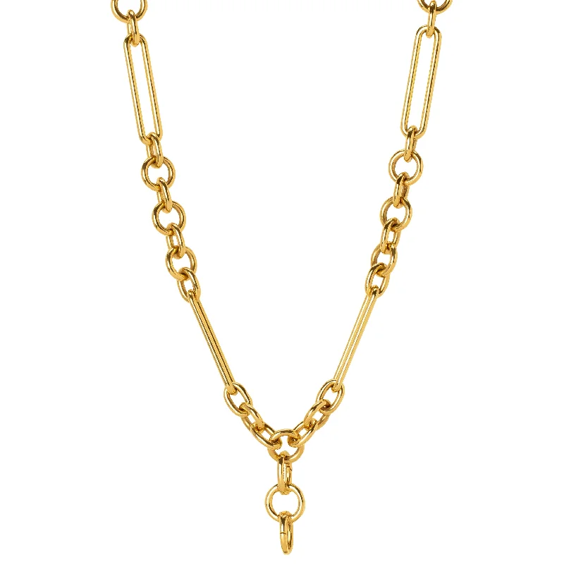 Elegant necklaces and pendants with onyx stones for a sleek, polished look-Midsize Mixed Clip Chain - 16"