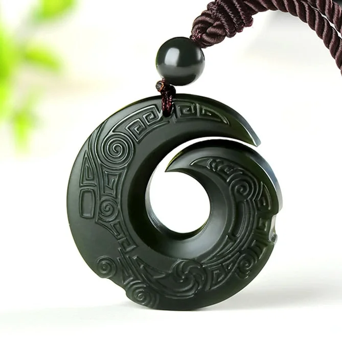 Best necklaces and pendants with crystal accents for a sparkling and elegant style-Natural Hetian Jade Pendant Necklace