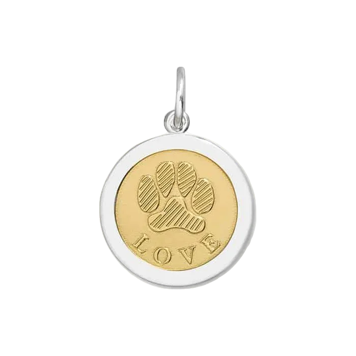 Best necklaces and pendants with vintage coin pendants for a unique accessory-Paw Print Gold